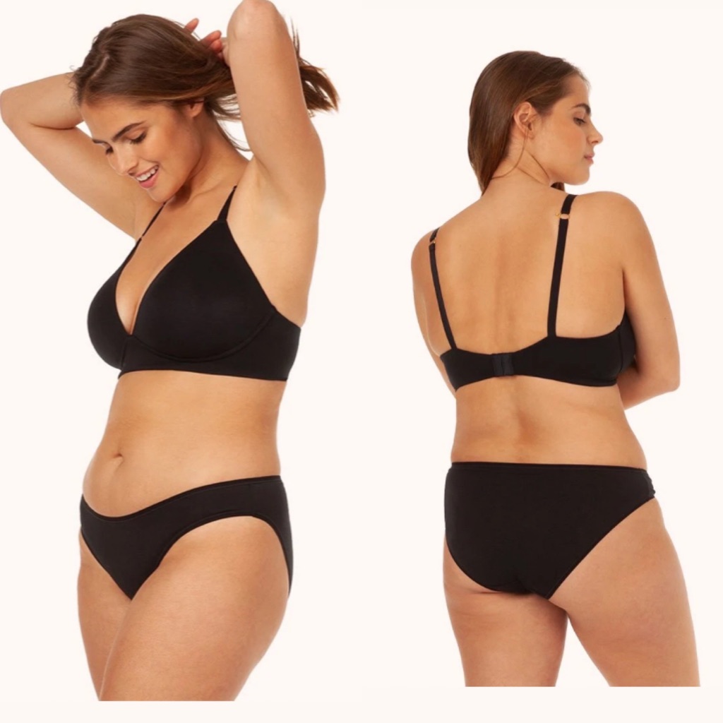 Lively Tee Shirt Convertible Bra Black Size 34d